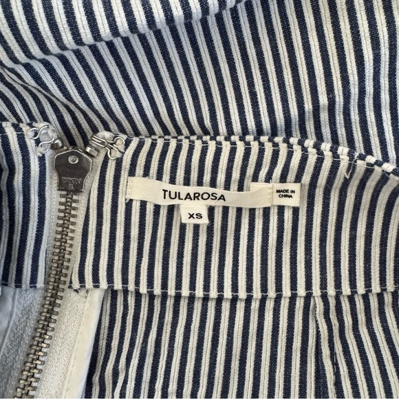 TULAROSA Blue White Striped Shorts Lace up, Back Zip Size Medium REVOLVE XS - Picture 6 of 7